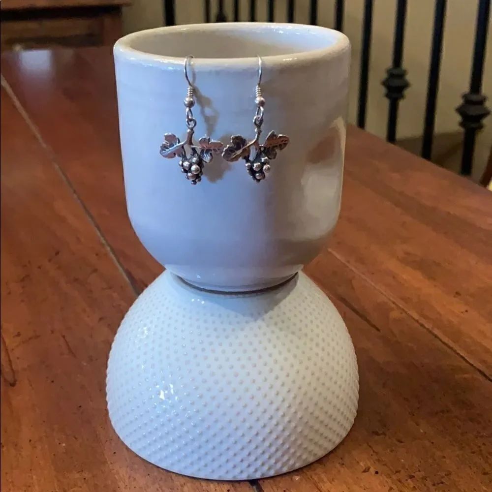Vintage sculpted Grape Bunch Earrings